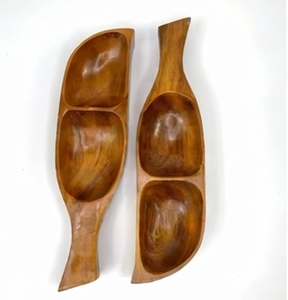 Assiettes de service en bois faites à la main, forme irrégulière, design minimaliste, finition polie, couleur unie, pour la maison et les restaurants - Product Image 4