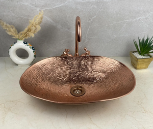 Moderno Lavabo de Baño de Cobre con Tamaño Personalizado, Escurridor, Capacidad de 9L, Montaje de Grifo de un Solo Orificio, Resistente al Agua - Product Image 6