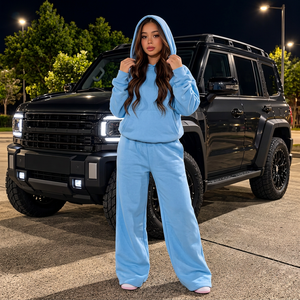 Survêtement femme deux pièces en molleton français 450 g/m², coupe oversize, marque privée, pour les grandes marques de mode - Product Image 3