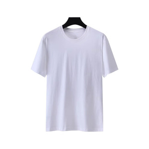 เสื้อยืดลำลองผู้ชายสำหรับฤดูร้อน ผ้าฝ้าย 100% แขนสั้น คอกลม เสื้อพื้นฐาน สีพื้นเรียบง่าย เสื้อแขนสั้น เสื้อยืด - Product Image 5