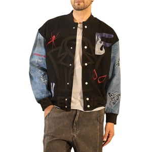 2025 meilleure qualité personnalisé collège Baseball vestes confortable facile à porter avec votre propre col OEM ODM Service toile tissu - Product Image 2