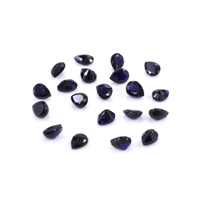 Saphirs bleus naturels de Bangkok, taille poire calibrée 4x5mm, pierres précieuses de saphir bleu naturel facettées pour la création de bijoux - Product Image 1