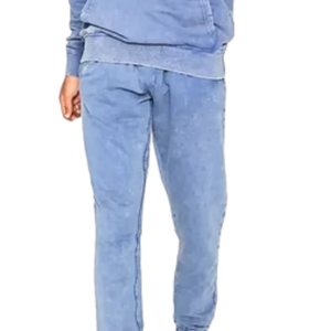 Conjunto de Chándal de Algodón con Capucha Personalizado al por Mayor, Efecto Lavado Ácido, Estampado Sólido, Estilo Jogger, Cómodo para Streetwear - Product Image 4