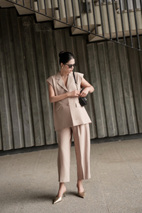 Pantalones de Verano para Mujer, Cintura Elástica Ajustada, 78% Poliéster, 18% Rayón, 4% Elastano, Antiarrugas, Estilo Vietnam - Product Image 3