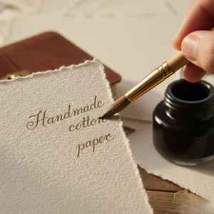 Tarjetas de boda de papel de algodón hecho a mano A6 de 400 g/m² con borde desflecado, para manualidades, acuarela, OEM, venta al por mayor, papel Adimani. - Product Image 4