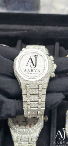 Iced Stainless Steel Hip Hop Mechanical Watch Sapphire Crystal Dial Analog <b>Chronograph</b> Gemstone Case Bracelet for Party Gift - Product Image 6