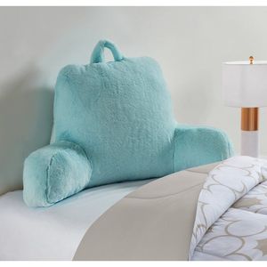 Cuscino Schienale in Pelliccia Sintetica Felpata, Confezione da 2, Misura Speciale, Lavorato a Maglia Aqua, Arredamento Casa per Camera da Letto o Divano - Product Image 5