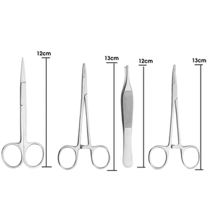 Juego Quirúrgico Manual de 5 Piezas de Acero Inoxidable de Clase I con Certificación CE de Alta Calidad, Pinzas Hemostáticas, Tijeras, Pinzas de Precisión - Product Image 1