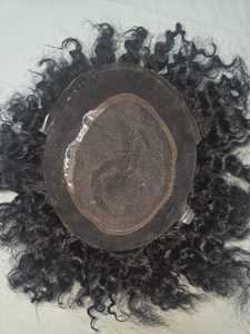 ผมแท้ Taz Hair BD Indian Remy Virgin Hair สำหรับท็อปเปอร์แบบลูกไม้  ลอนหยิก  ความหนาแน่น 130% ผมมนุษย์แท้ Remy  ถักด้วยมือ  ปมมองไม่เห็น - Product Image 3