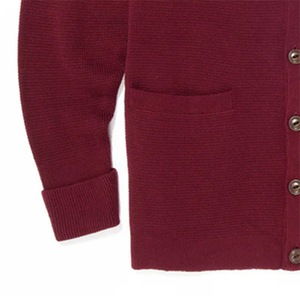 Cardigan tricoté personnalisé pour femme, col en V, en laine/cachemire, broderie classique de sororité, vente en gros, OEM ODM, logo frontal - Product Image 3
