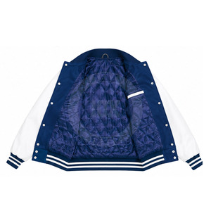 Premium Casual Letterman Jacket Heavyweight Wool Blend Embroidered Patch Snap Front Street Inspired Winter Jacket - Product Image 5