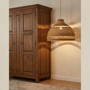 <b>Bamboo</b> Lampshade with Decorative Rattan Hanging Lampshade for Home Interior Lighting Pendant Ceiling Lighting and Light Covers - Product Image 6