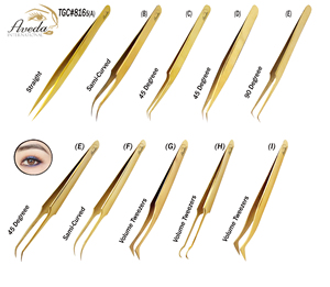 Pinzas Magnéticas Certificadas para Cuidado de Belleza, Estuche para Pinzas de Volumen Ruso, Punta Angulada de 45/90 Grados, Acero Inoxidable, Logotipo Personalizado - Product Image 6