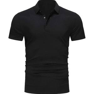 Camiseta de Golf de Alta Calidad para Hombre, Corte Ajustado, Manga Corta, Verano, Transpirable, Tejido de Punto, Color Liso, Secado Rápido, Diseño Sólido - Product Image 1