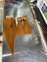 La mejor calidad SDD Bone Straight Brown Coffee Color Hair Bundle con cierre, 100% Vietnamese Raw Human Hair Precio al por mayor