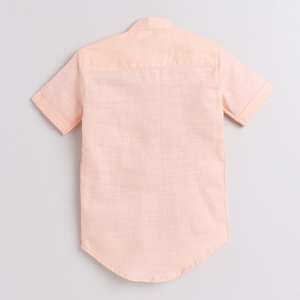 ลายพิมพ์ครึ่งแขนสั้น kurta ฤดูร้อนคนรัก-พีช - Product Image 2