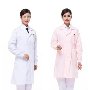 Batas de laboratorio premium para médicos o enfermeras, uniforme de hospital blanco personalizable, chaqueta médica de manga larga, ropa de trabajo para médicos y enfermeras. - Product Image 3