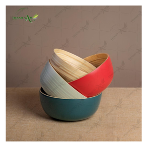 Tazones de Bambú Hechos a Mano, Ecológicos, Clásicos, Personalizados, Ligeros, Desechables, No Tóxicos, para Uso Doméstico y Fiestas - Product Image 1