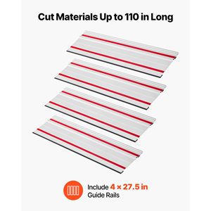 Kit de rail de guidage pour scie à ruban de 110 pouces, rail de base en aluminium extrudé 4 x 27,5 avec compatibilité 3 connecteurs - Product Image 3
