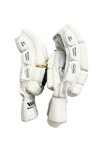 Gants de frappe Turbo Mannu Sports blancs et bleus, gants de cricket personnalisés, vente en gros, prix bas, gants de cricket. - Product Image 3