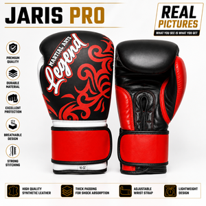 Guantes de Boxeo Profesionales de Competición, Cuero Premium, Cierre Ajustable de Velcro, Unisex, para Kickboxing y Muay Thai - Product Image 1