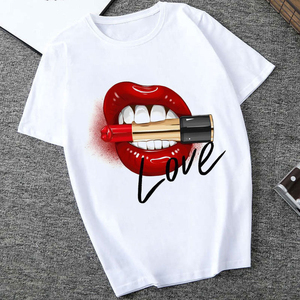 Camisetas de Mujer 2026, Camisetas Blancas Estampadas Transpirables de Manga Corta para Verano, Corte Holgado - Product Image 1