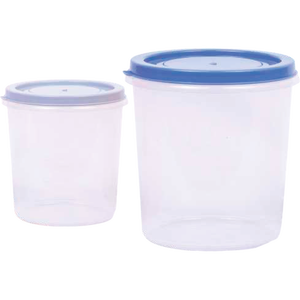Contenedor Redondo de Plástico de Origen Indio con Tapa Hermética, Ecológico para Almacenamiento de Alimentos, Duradero, Reutilizable, Diseño Simple - Product Image 2