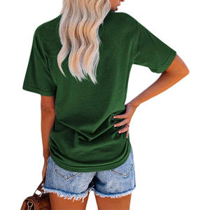 เสื้อยืดลำลองคอลเลคชั่นพิเศษสำหรับผู้หญิง ขายส่ง ผ้าฝ้ายผสมโพลีเอสเตอร์ คอกลม แขนสั้น ระบายอากาศได้ดี เป็นมิตรกับสิ่งแวดล้อม เหมาะสำหรับฤดูร้อน - Product Image 2