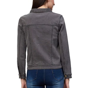 Wholesale Price ASTURBAN WEAR AW-WDJ-15 Vintage Casual Streetwear Denim Jackets Women High Quality Regular Embroidery <b>Button</b> - Product Image 2