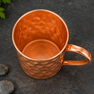MagnaForge <b>Large</b> Dimple Pure Copper Hammered Moscow Mule <b>Mug</b> Ayurvedic Eco Friendly Vessel For Home Drinkware - Product Image 1