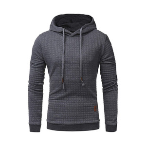 Sweat-shirt à capuche en tricot jacquard pour homme – Sweat-shirt gris léger et confortable avec capuche - Product Image 1