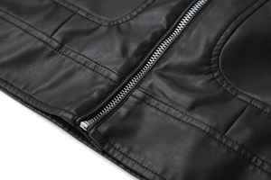 2025 New Men's Wool/Nylon Stand Collar Woven Fabric Casual Biker Motorcycle <b>Jacket</b> Eco-Friendly Winter Outerwear - Product Image 4