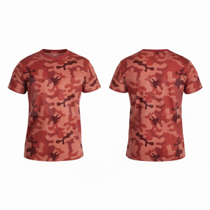 Camiseta de Manga Corta con Diseño de Camuflaje Personalizado, Ropa Casual para Exteriores, Cuello Redondo, Prenda de Verano para Hombre - Product Image 6