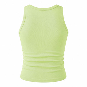 Camiseta Deportiva Personalizada para Mujer, Camiseta de Algodón Transpirable de Verano, Camiseta sin Mangas de Color Sólido y Ligera - Product Image 2
