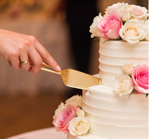 Serveur de gâteau en or élégant de luxe Outil de coupe de gâteau durable et fonctionnel Idéal pour les mariages, les anniversaires et l'utilisation quotidienne - Product Image 4