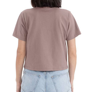 <b>Aesthetic</b> Women Crop T-Shirt Summer Graphic Print Short Sleeve Cotton Slim Fit Vintage Cropped Tee for Cropped T Shirt Wholesale - Product Image 6