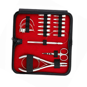 Kit Profesional de Extensiones de Cabello de Acero Inoxidable con Alicates de Microperlas, Pinzas de Seccionamiento, Herramienta de Bucle, Agujas Tipo C y Juego de Hilos - Product Image 5