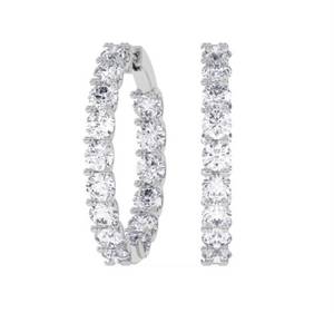 Pendientes de Aro con Diamantes de Moissanita de Alta Calidad, Corte Brillante Redondo, para Mujer, Adecuados para Uso Diario y Eventos de Boda - Product Image 1