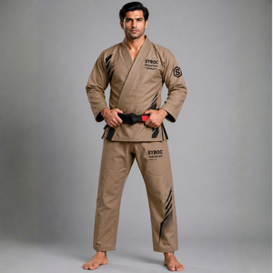 Uniforme de Karate Unisex en Tejido Pearl Weave, Color Azul Marino y Caqui, con Cinturón, Bolsa, Pantalones Ripstop Reforzados, para Competencia, Adulto, 100% Algodón, Ligero y Duradero - Product Image 1