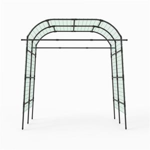 Arco da Giardino Regolabile in Metallo Rivestito in PE da 2,3 m, Traliccio per Piante Rampicanti, Recinzione per Orto, Ideale per Cetrioli e Viti - Product Image 4