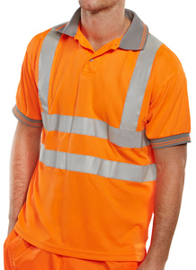 เสื้อโปโลสะท้อนแสงแบบ Hi-Vis สำหรับงานความปลอดภัย เสื้อโปโล T-Shirt แบบสะท้อนแสงสั่งทำโลโก้ได้ เสื้อผ้าทำงานที่ระบายอากาศได้ดีสำหรับคนงาน - Product Image 2