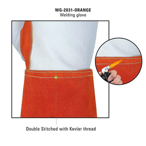 ถุงมือเชื่อมสีส้ม Orange Tig ยี่ห้อ JNM SAFETY รุ่น JNM-3730 หนัก 11 ออนซ์ ผลิตจากหนังแกะและหนังวัวฟอกฝาด ปราศจากน้ำยาง ทนทานต่อเปลวไฟ - Product Image 4