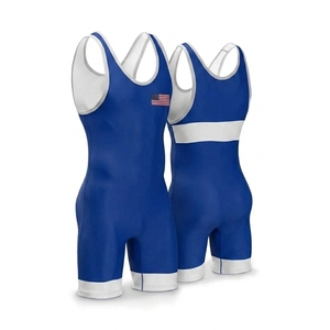 Trajes de Lucha Libre para el Equipo Nacional Estadounidense, Duraderos, Antideslizantes, con Agarre de Silicona, Leotardo, Ropa Deportiva de Artes Marciales, OEM - Product Image 1