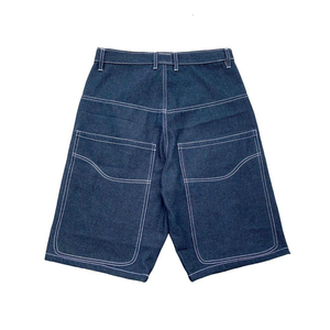 Nuevos shorts de mezclilla para hombre con doble rodilla y bolsillos grandes, bordado personalizado, de algodón, estilo oversize, a la moda, lavados. - Product Image 4