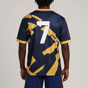 Uniforme de Fútbol Personalizado con Diseño de Rayas Premium, Camiseta de Fútbol Personalizada para Hombre, Transpirable, de Manga Corta - Product Image 6