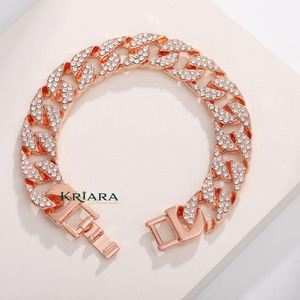 Bracelets manchette S925 en moissanite, taille brillant rond, sertissage en canal, plaqué or, argent, or rose, chaîne de luxe unisexe - Product Image 3