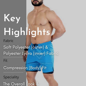 Design Your Own Logo Men Double <b>Layer</b> Shorts Solid Casual Quick Dry Breathable Eco-Friendly High Quality Best Selling - Product Image 5