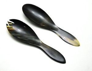 ชุดช้อนตักสลัดทำจากเขาควายธรรมชาติ ดีไซน์สวย ชุด 2 ชิ้น ราคาคุ้มค่า - Product Image 4