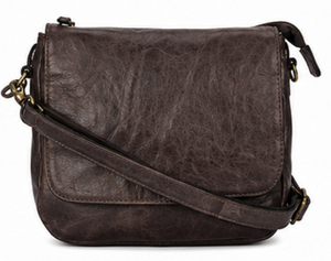 Gravs Vintage Genuine Leather Bohemian Fashion Messenger Crossbody Bag Women Soft <b>Shoulder</b> Single Adjustable <b>Strap</b> Button - Product Image 1
