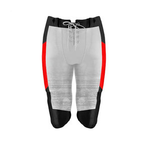 Uniforme de Fútbol Americano Personalizado, Jersey Sublimado, Pantalones Cortos Deportivos para Hombre, Transpirables, Cuello en V, 55 Gris Rojo Negro - Product Image 4